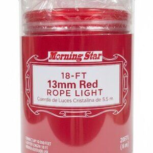 Morning Star 18-FT 13mm red rope light for Indoor and Outdoor Decor